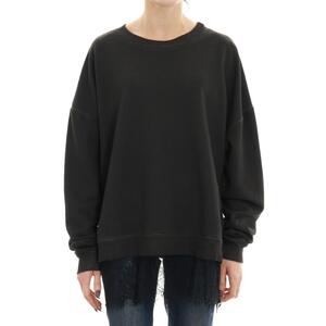 FELPA CON PIZZO GRIGIO